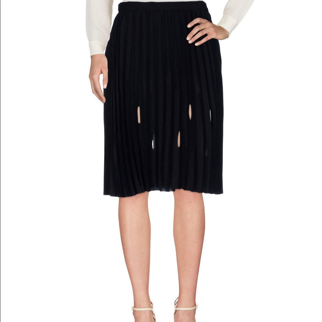Marco De Vincenzo Midi Pleated Skirt With Holes